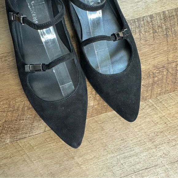 NEW Stuart Weitzman back suede strappy cutout pointy toe mary jane shoes 8.5N - Picture 2 of 7